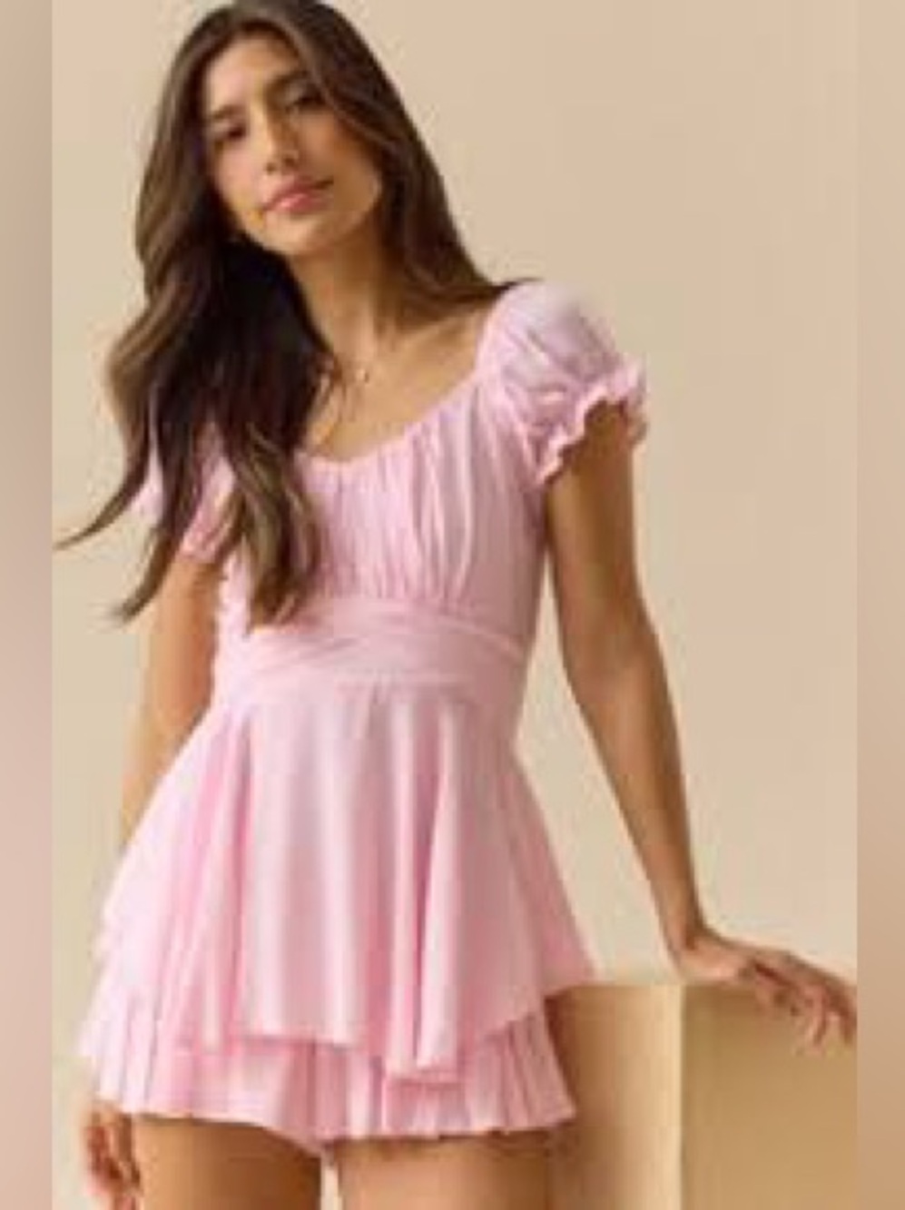 Altar’d State Size XS Haisley Double Layer Romper